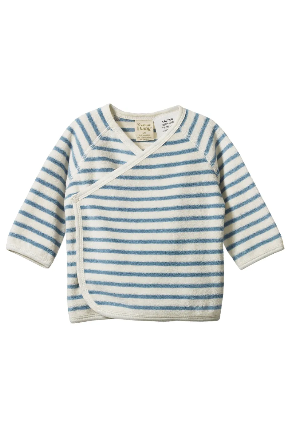 Kimono Jacket Terry - Powder Blue Sailor Stripe