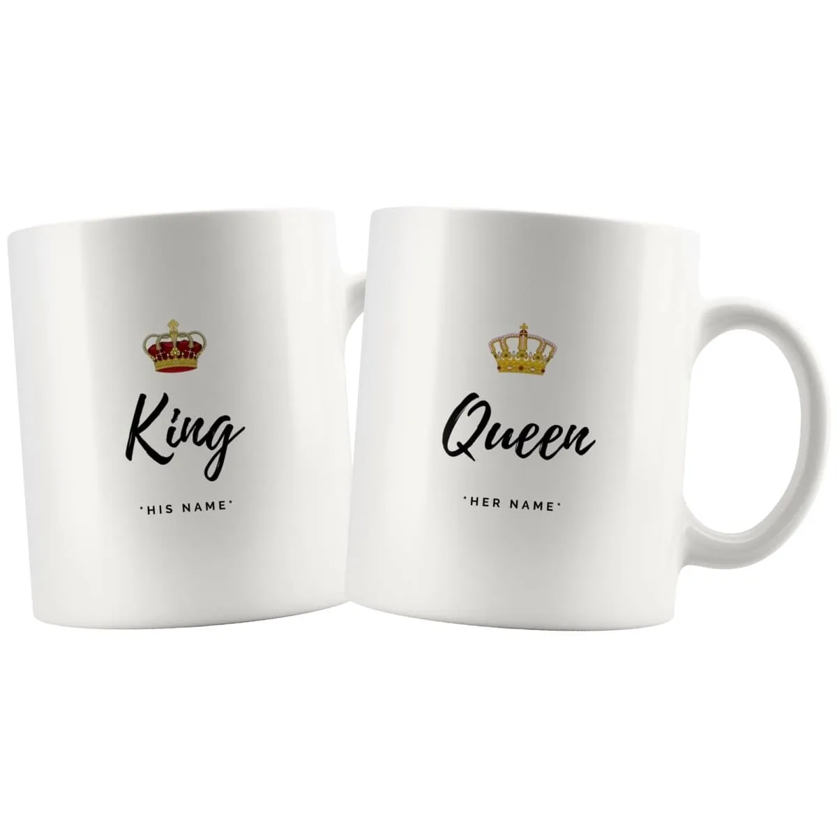 King And Queen Matching Couple Mugs