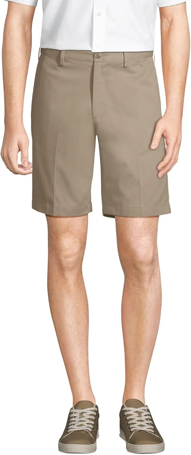 Lands' End Men's Comfort Waist 9" No Iron Chino Shorts