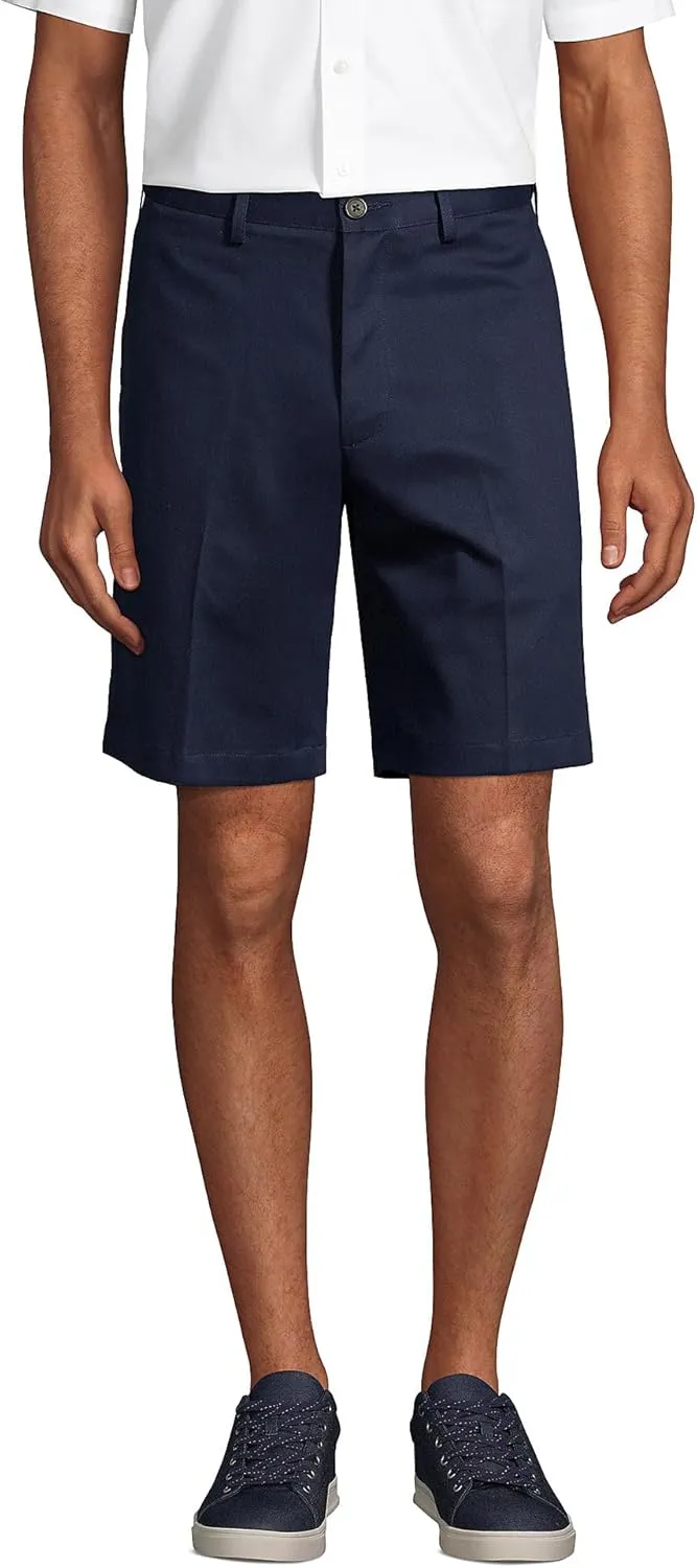 Lands' End Men's Comfort Waist 9" No Iron Chino Shorts