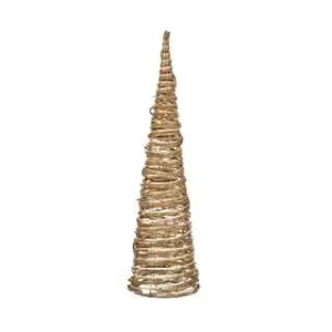 LED Rattan Christmas Cone Tree (Medium)
