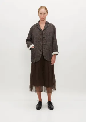 Linen Wool Glen Check Jacket