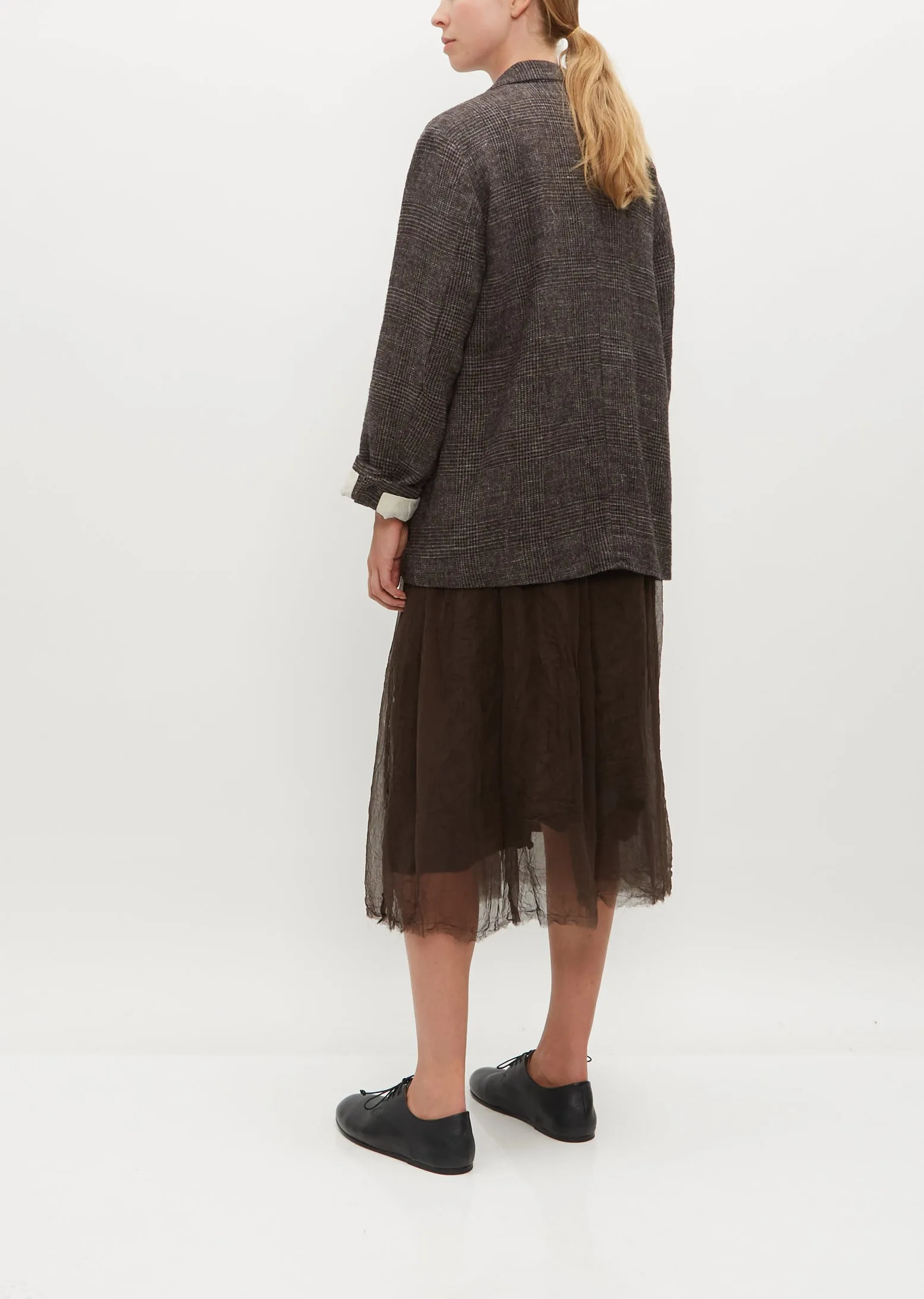 Linen Wool Glen Check Jacket