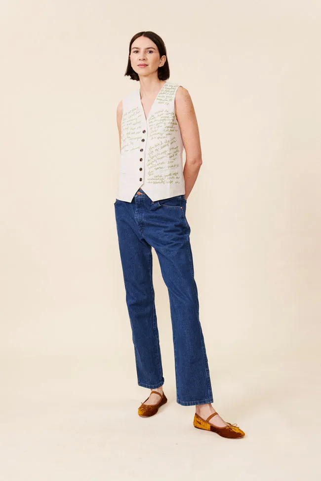Lingua Franca - Waverly Linen Vest - Natural