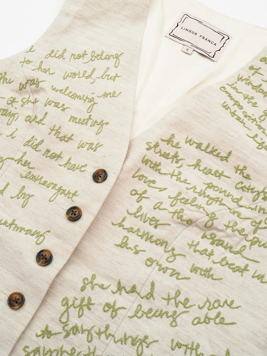 Lingua Franca - Waverly Linen Vest - Natural