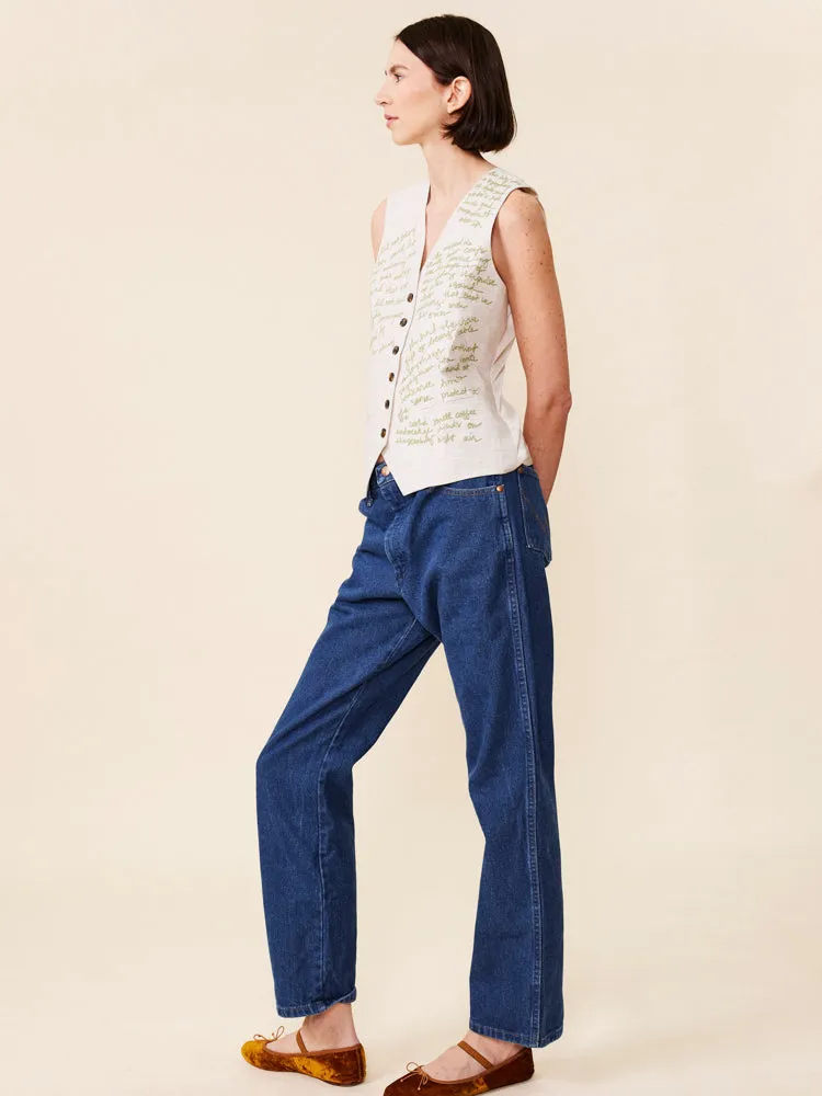 Lingua Franca - Waverly Linen Vest - Natural