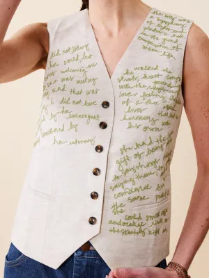 Lingua Franca - Waverly Linen Vest - Natural