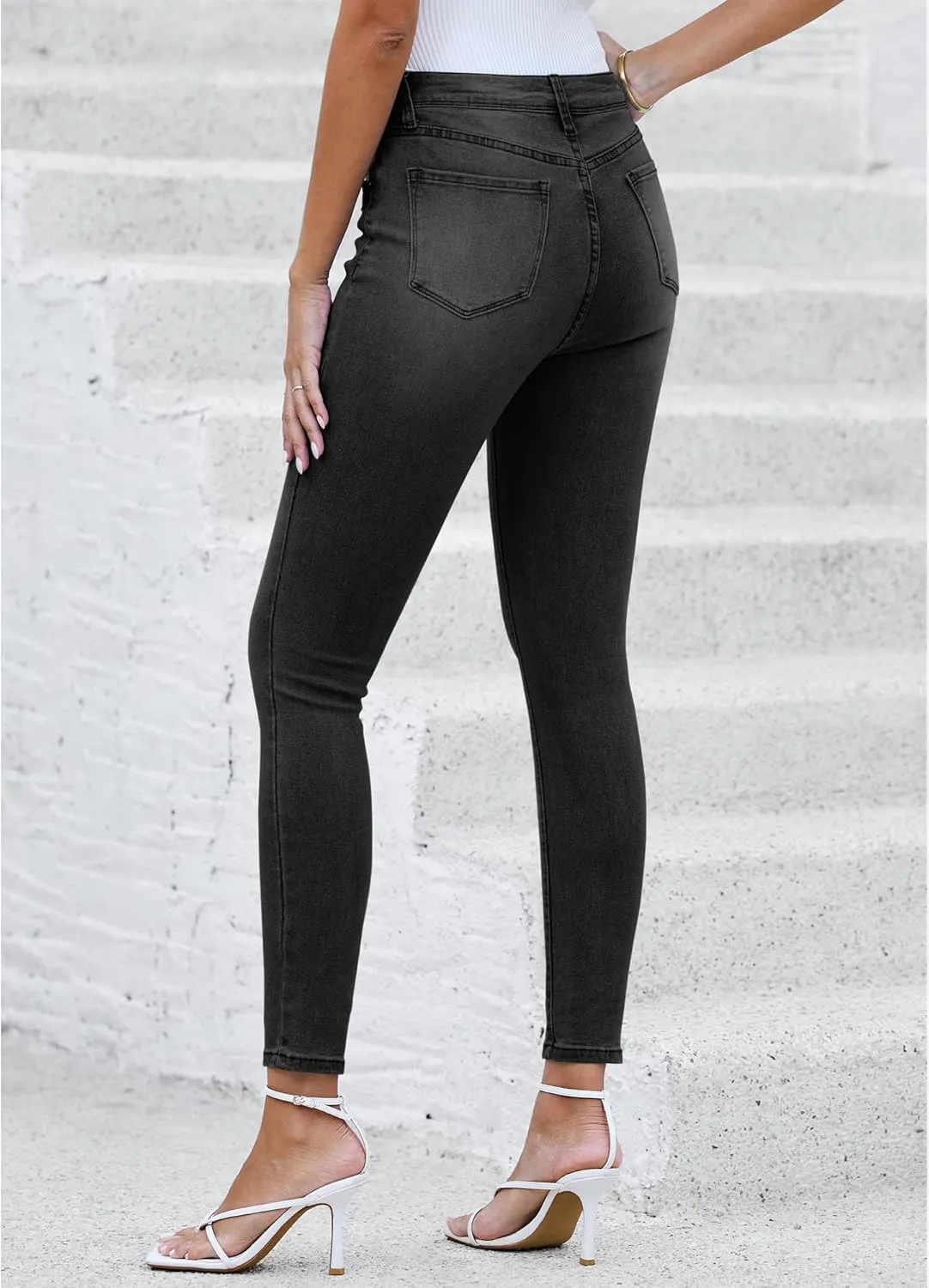 LookbookStore Skinny Jeans for Women Trendy High Waist Slim Fit Comfort Jeggings Jeans Stretchy Denim Pants Work Casual