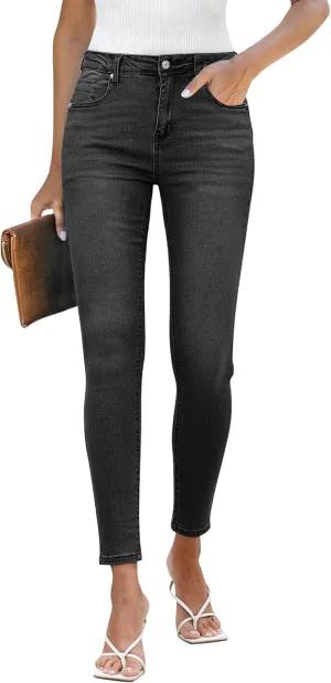 LookbookStore Skinny Jeans for Women Trendy High Waist Slim Fit Comfort Jeggings Jeans Stretchy Denim Pants Work Casual