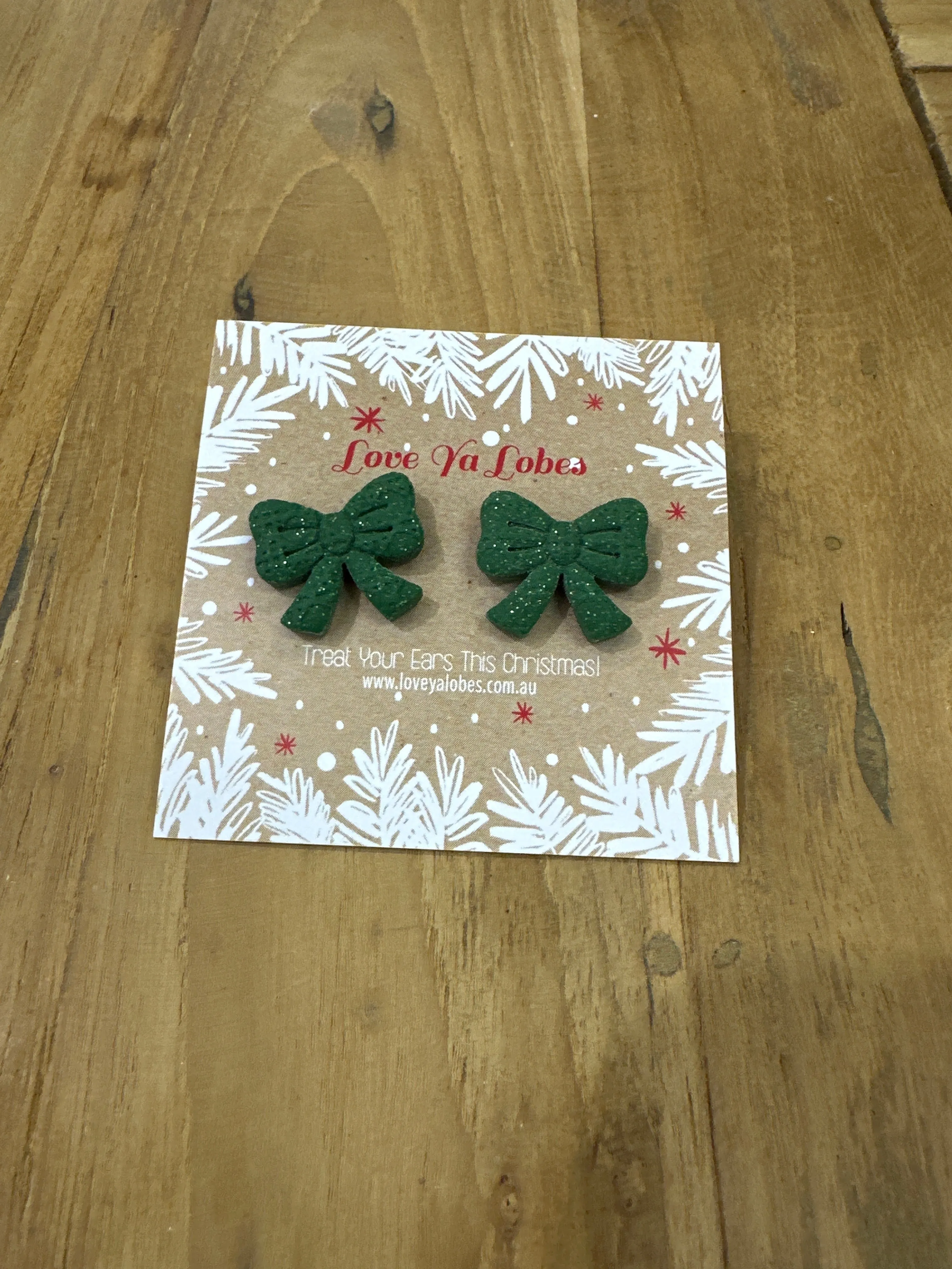 Love Ya Lobes - Christmas Bow Studs