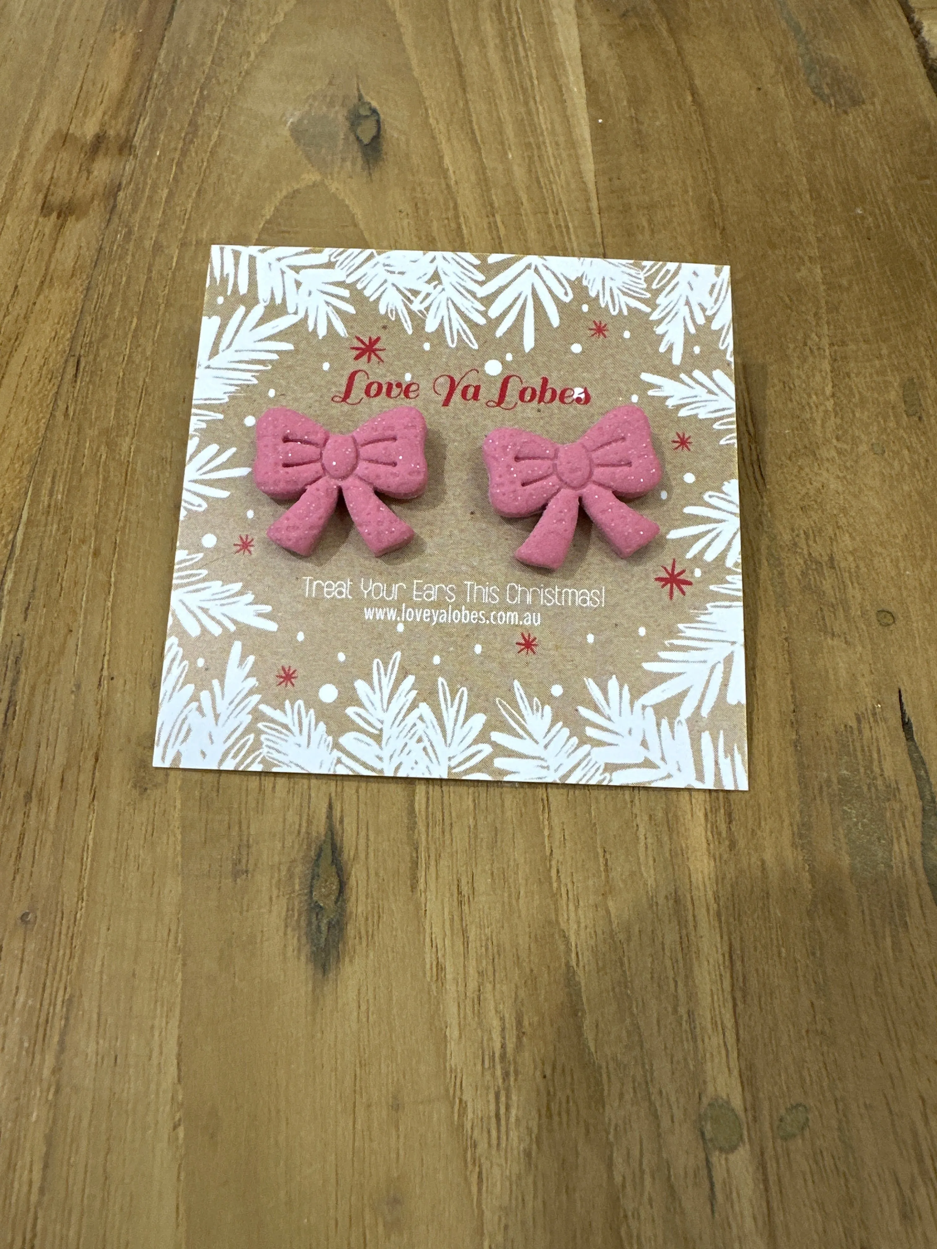 Love Ya Lobes - Christmas Bow Studs