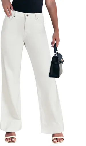 luvamia Wide Leg Jeans for Women High Waisted Flare Trendy Stretchy Denim Pants Baggy Classic Trouser Jeans with Pockets