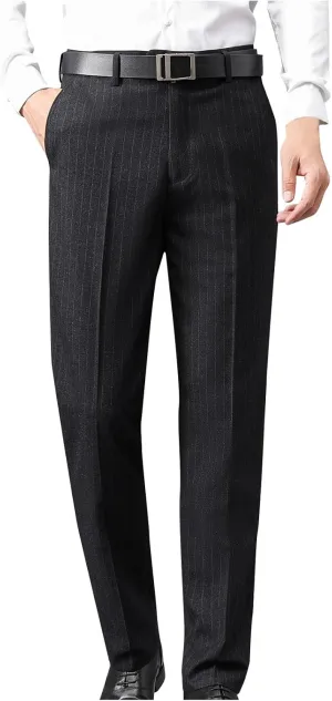 Mens Business Casual Pants Relaxed Fit Regular Fit Stretch Straight Leg Pants Cozy Slim Fit Work Casual Work Pants