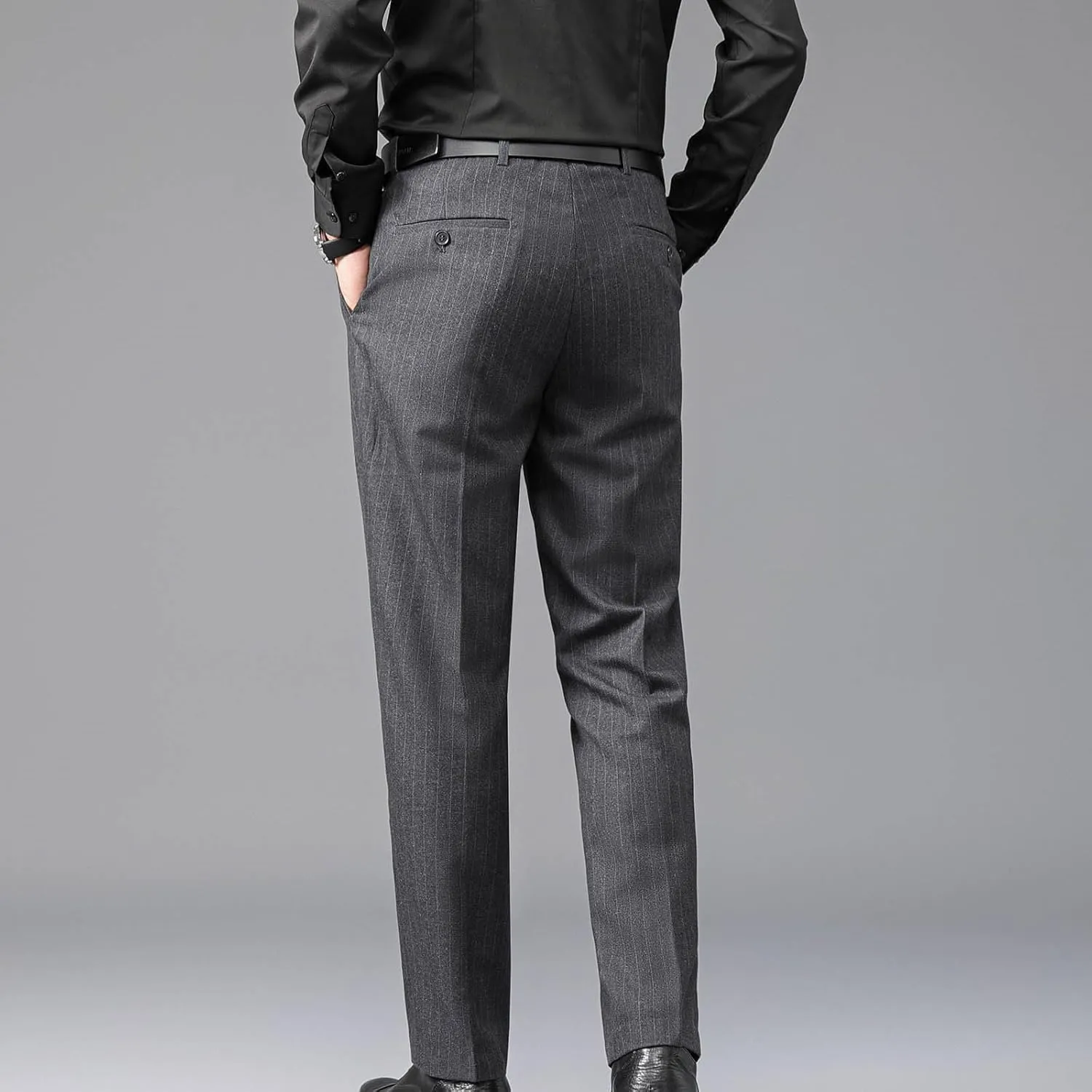 Mens Business Casual Pants Relaxed Fit Regular Fit Stretch Straight Leg Pants Cozy Slim Fit Work Casual Work Pants