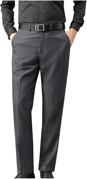 Mens Business Casual Pants Relaxed Fit Regular Fit Stretch Straight Leg Pants Cozy Slim Fit Work Casual Work Pants
