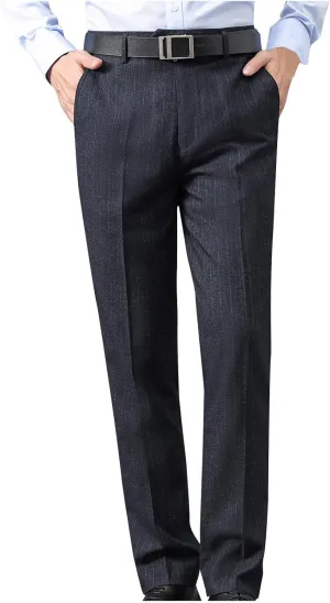 Mens Business Casual Pants Relaxed Fit Regular Fit Stretch Straight Leg Pants Cozy Slim Fit Work Casual Work Pants