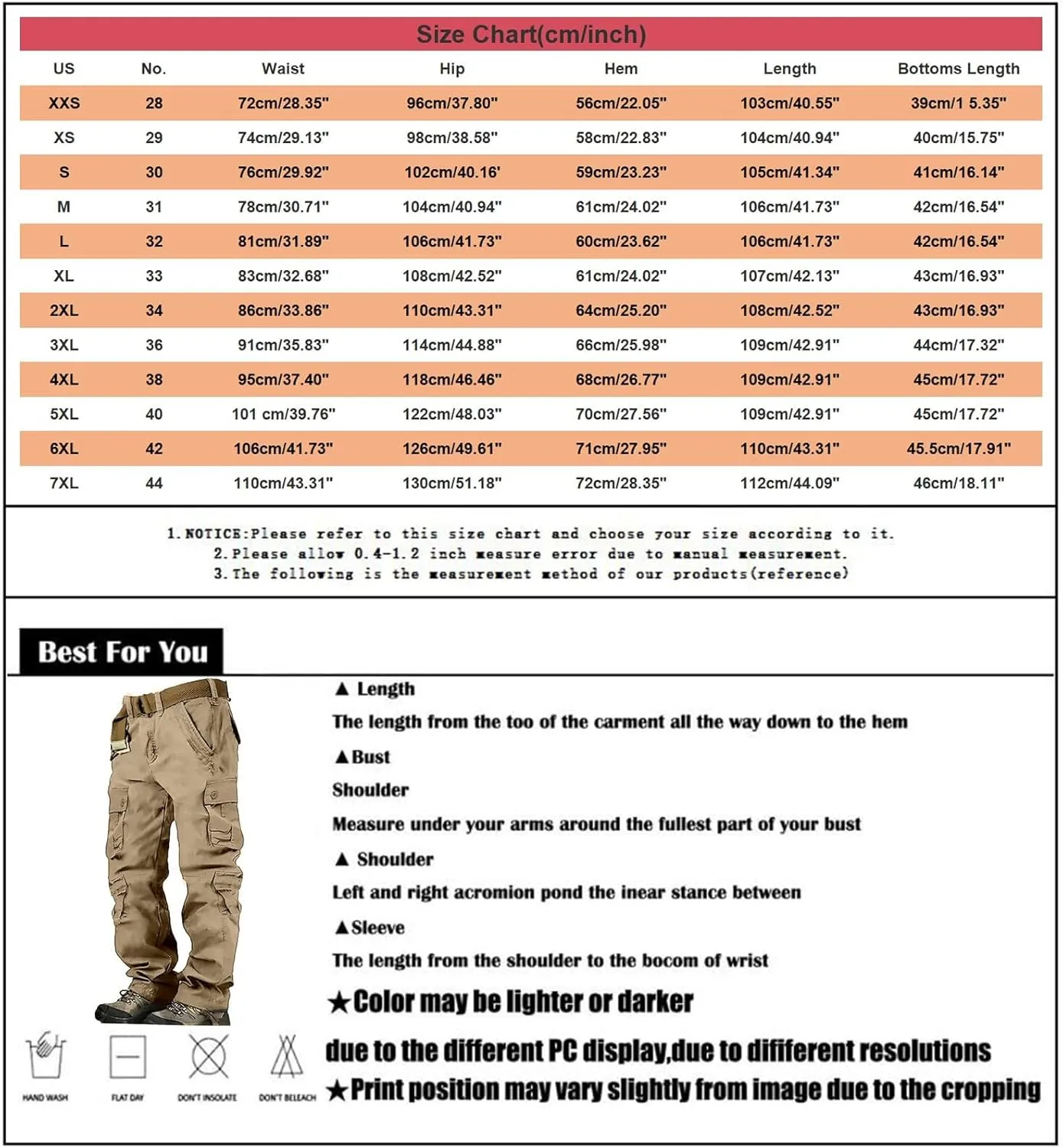Men's Cargo Jogger Sweatpants Casual Cotton Cargo Pants Gym Sweatpants Trousers Mens Long Outdoor Hiking Work