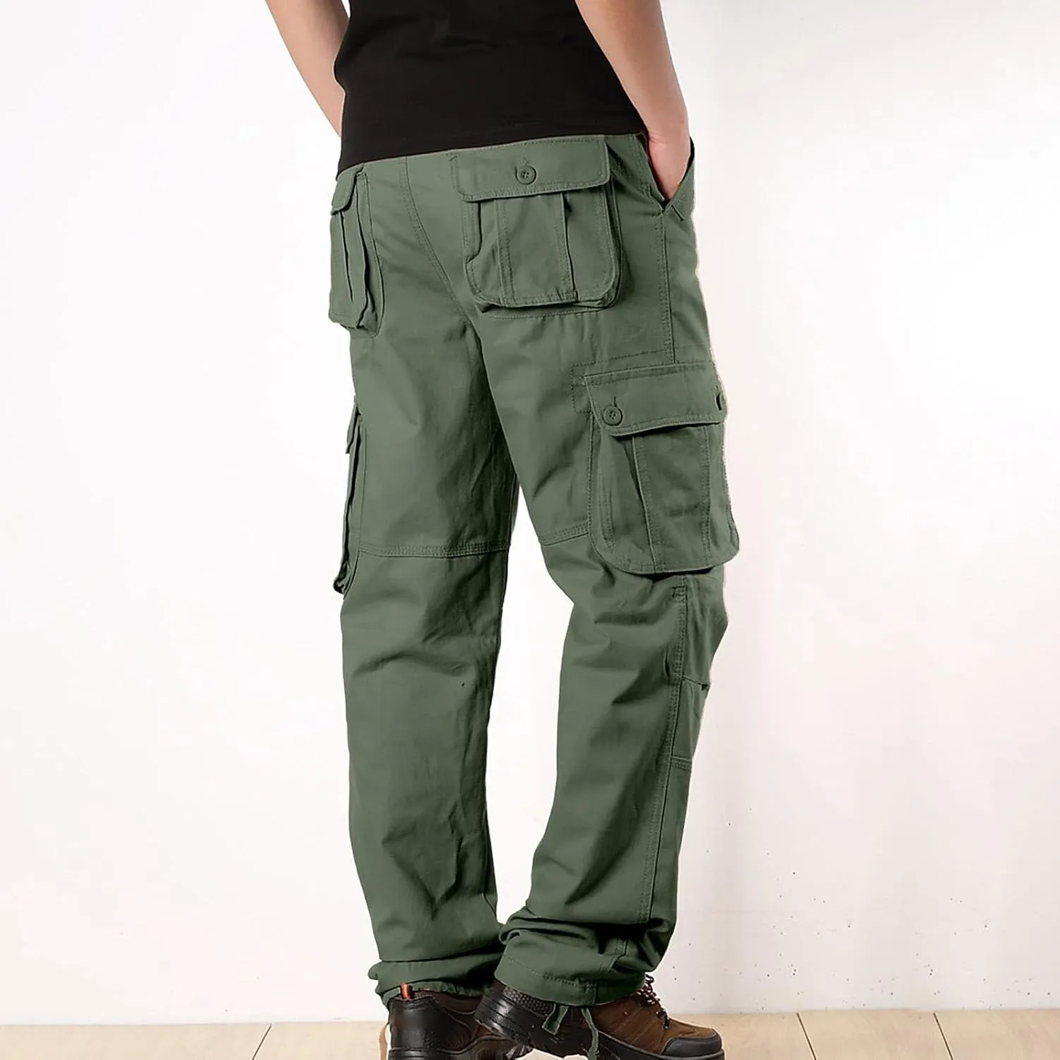 Mens Cargo Pants Casual Pantaln para Hombre De Moda Work Pants for Men Cargo Big Men's Sweatpants Drawstring Pant