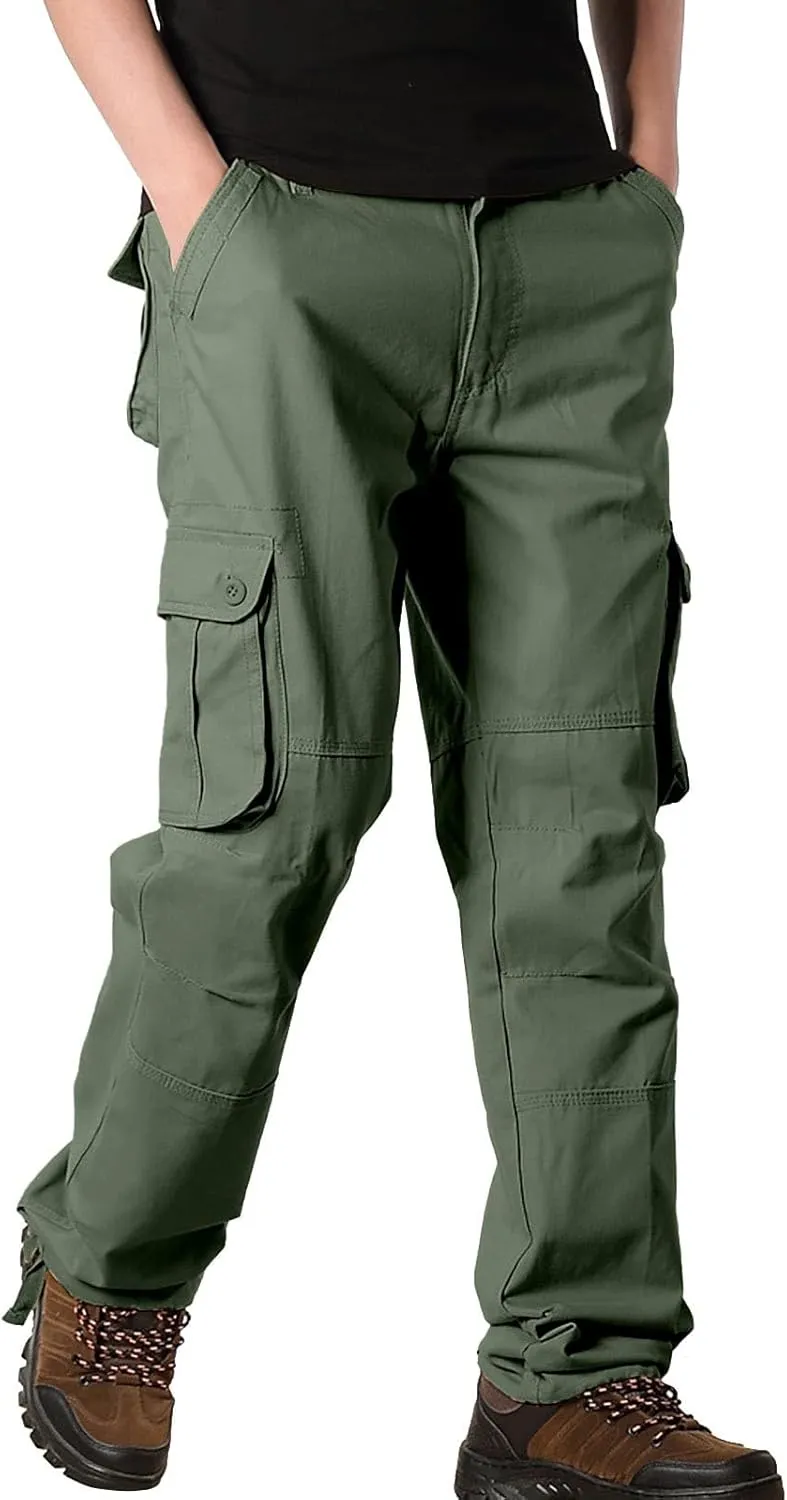 Mens Cargo Pants Casual Pantaln para Hombre De Moda Work Pants for Men Cargo Big Men's Sweatpants Drawstring Pant