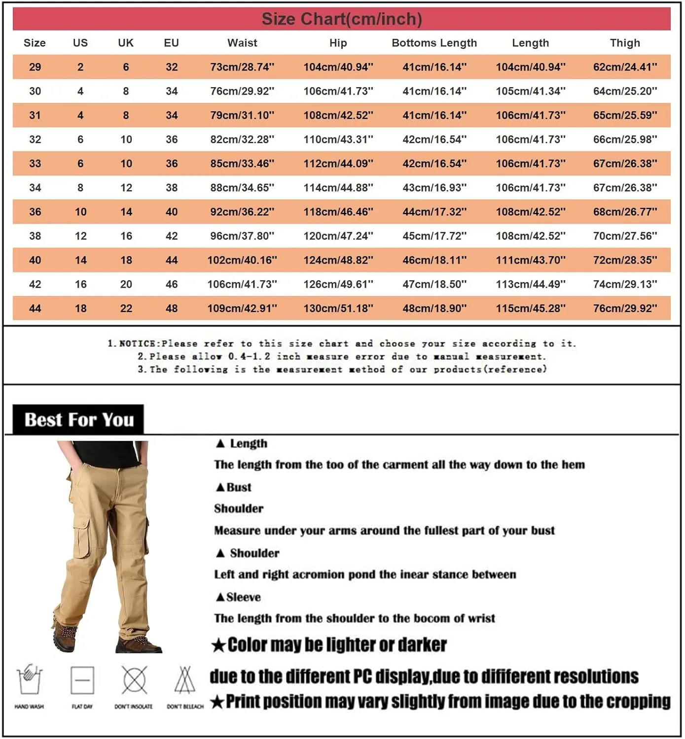 Mens Cargo Pants Casual Pantaln para Hombre De Moda Work Pants for Men Cargo Big Men's Sweatpants Drawstring Pant