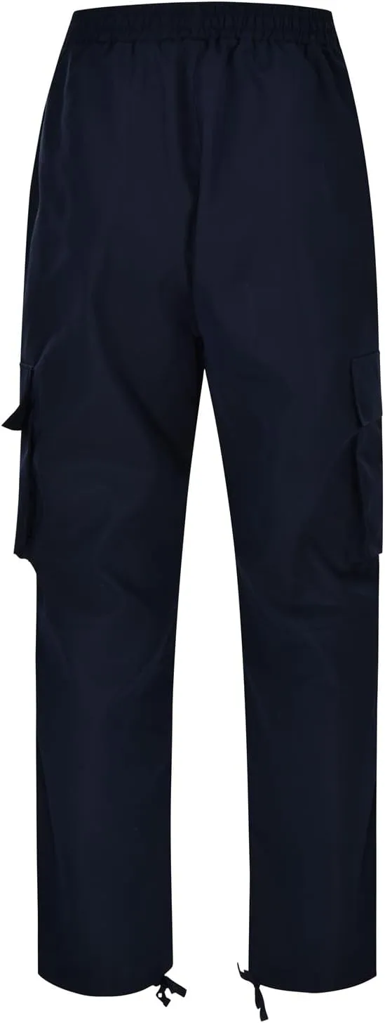 Mens Cargo Pants Classic Fit Pants, Cotton Work Pants, Casual Elastic Waist Solid Color Sports Sweatpants Multi Pcckets