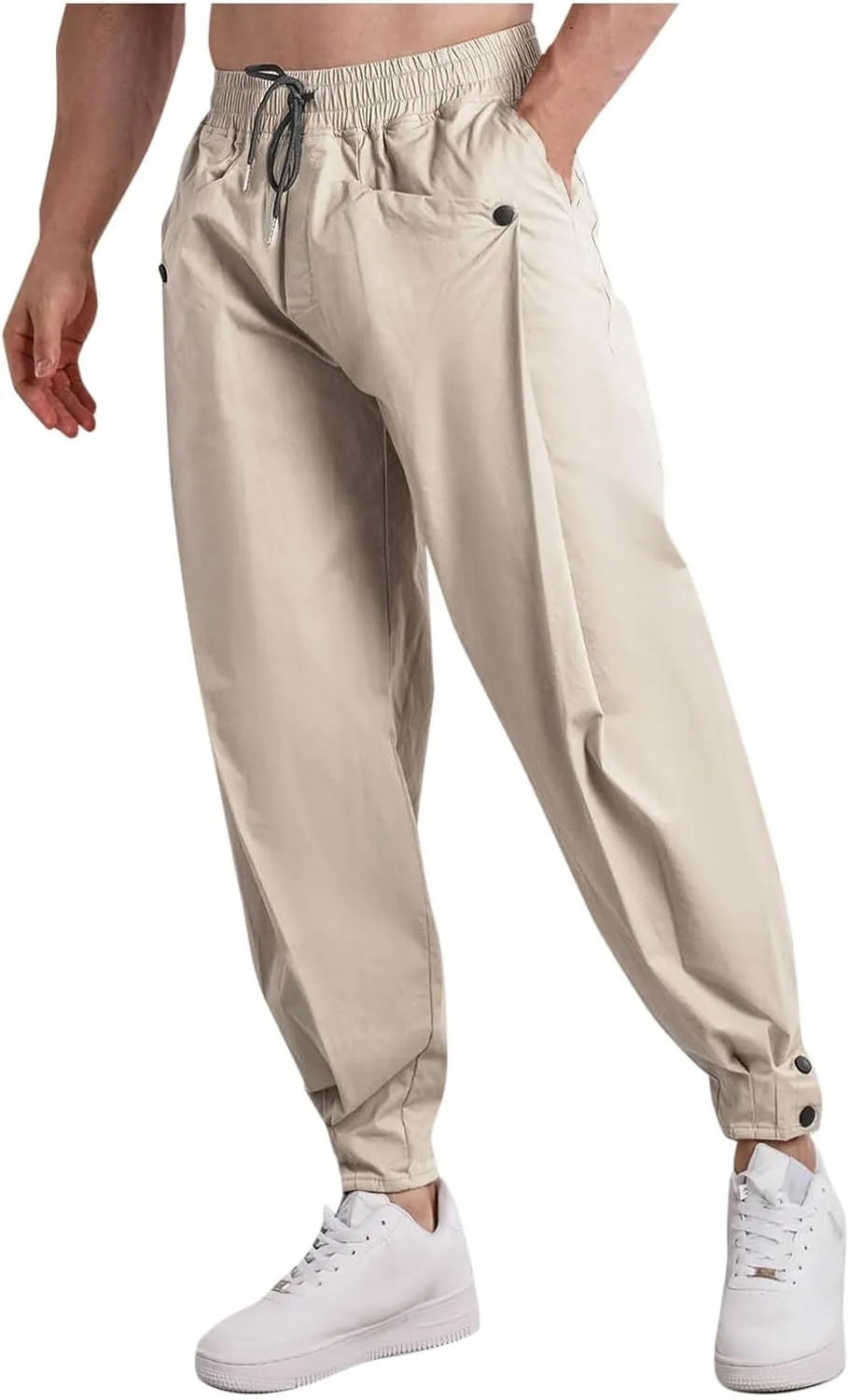 Men's Cargo Pants Hiking Pants for Men Lightweight Slim-Fit Multi-Pocket Men's Trousers