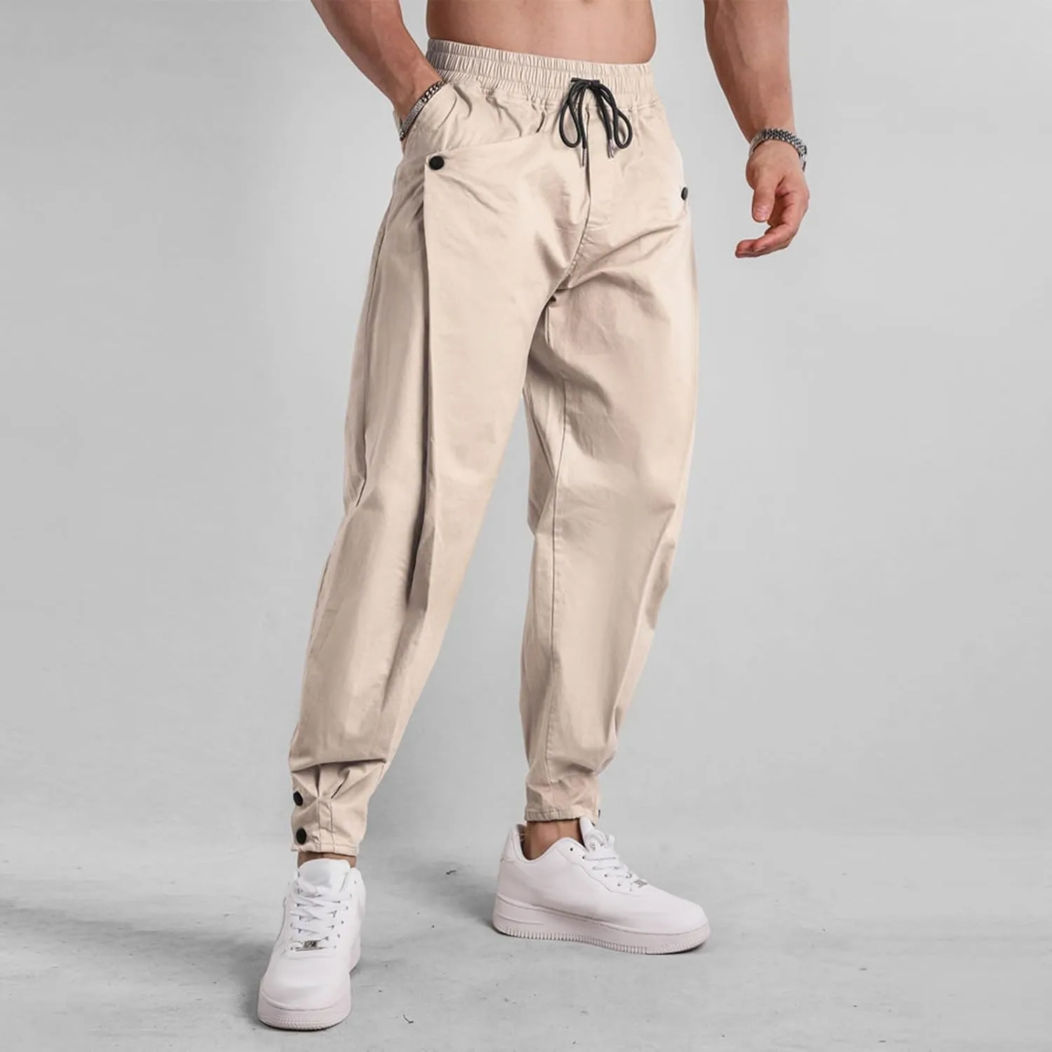 Men's Cargo Pants Hiking Pants for Men Lightweight Slim-Fit Multi-Pocket Men's Trousers