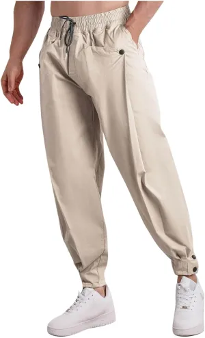 Men's Cargo Pants Hiking Pants for Men Lightweight Slim-Fit Multi-Pocket Men's Trousers