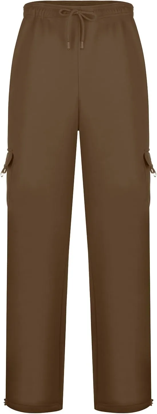 Men's Casual Cargo Pants, Hiking Pants Workout Joggers Sweatpants for Men, Rope Loose Fit Lightweight Sports Trousers
