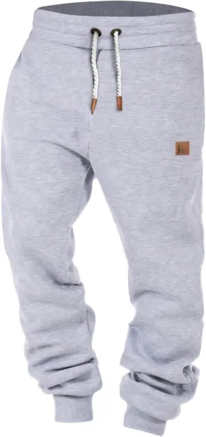 Mens Casual Pants Elastic Waist Drawstring Summer Cotton Jogger Pants, Cotton Linen Sports Beach Trousers with Pockets
