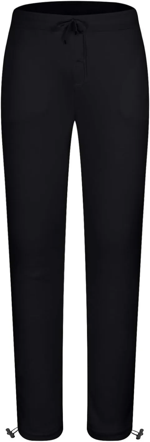 Men's Casual Sweatpants Elastic Waist Drawstring Lounge Pants Cozy Straight Leg Trousers Hiking Jogger Pants Pockets