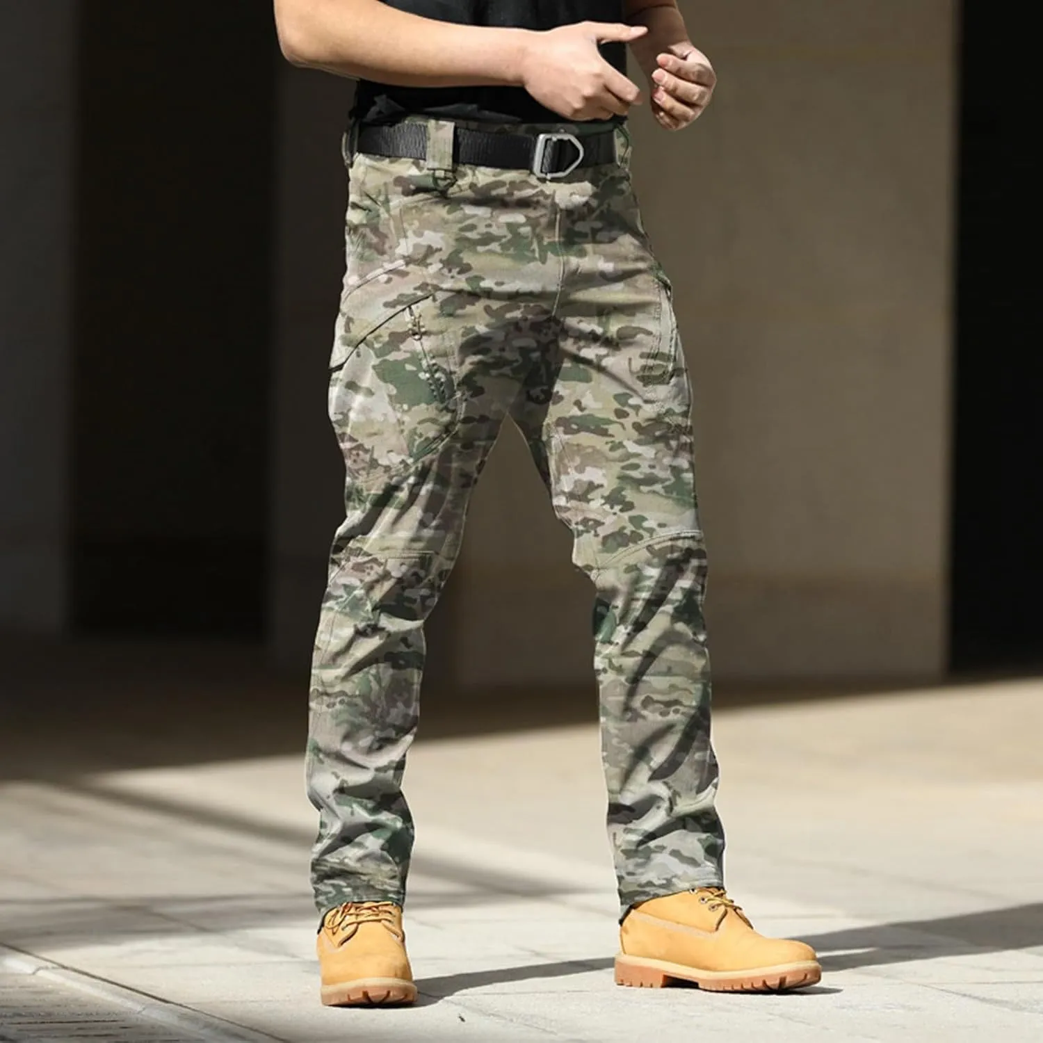 Mens Casual Tactical Cargo Pants Ripstop Work Pants Joggers Hiking Pants Summer Autumn Trousers with Pockets