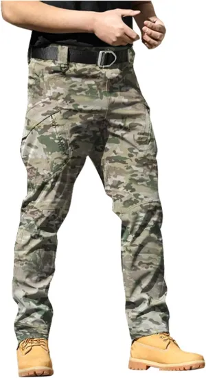 Mens Casual Tactical Cargo Pants Ripstop Work Pants Joggers Hiking Pants Summer Autumn Trousers with Pockets