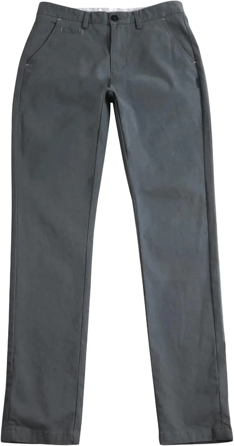 Men's Classic Straight Leg Stretch Pant Slim Fit Flat Front Casual Pants Solid Comfort Athletic Chino Trousers