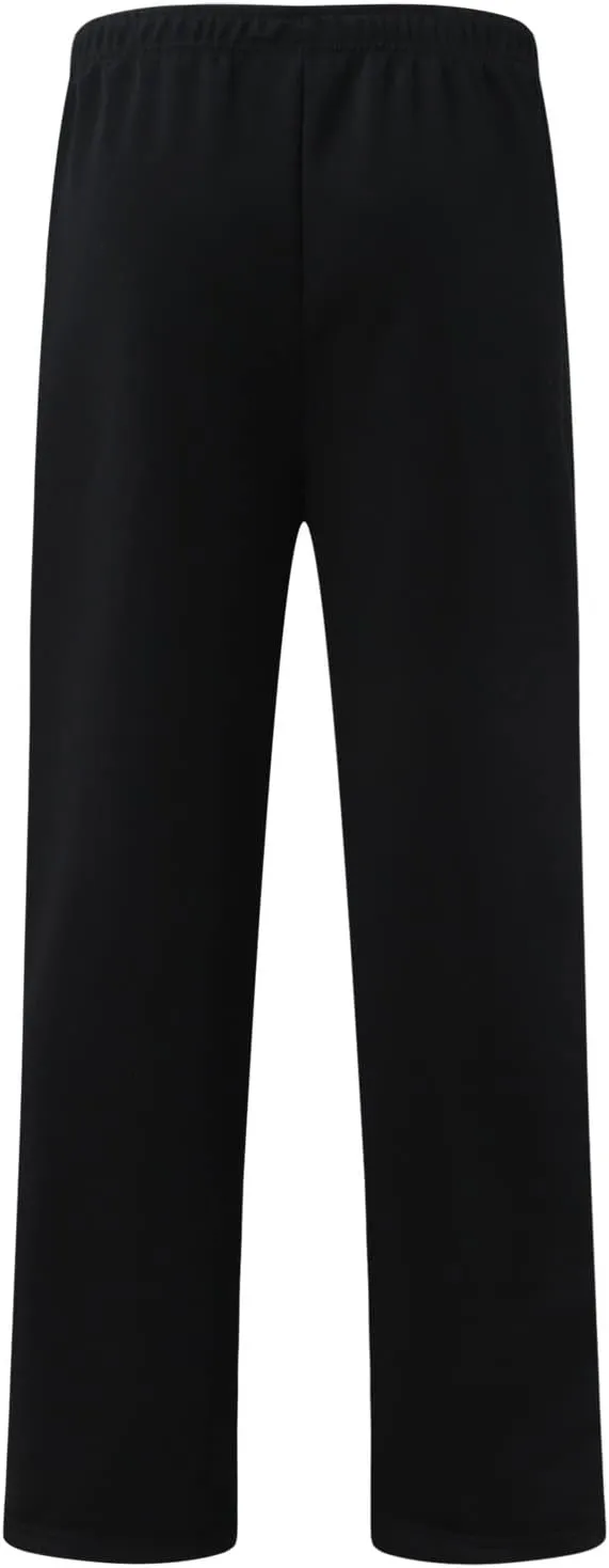 Mens Cotton Pants, Casual Solid Color Elastic Waist Drawstring Pants, Lightweight Summer Beach Trousers with Pockets