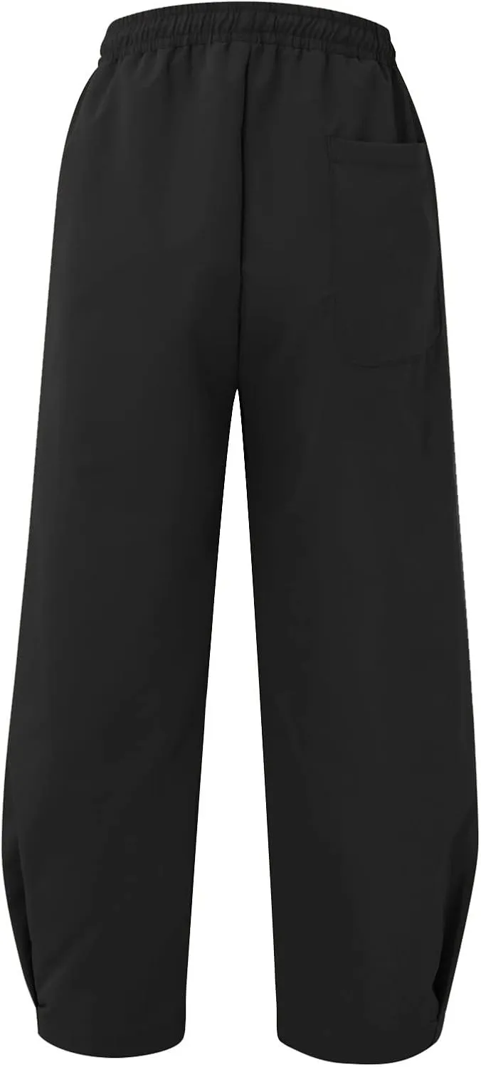 Men's Fashion Pants Baggy Wide Straight Leg Joggers Loose Fit Workout Pants Leisure and Daily Wear Trousers
