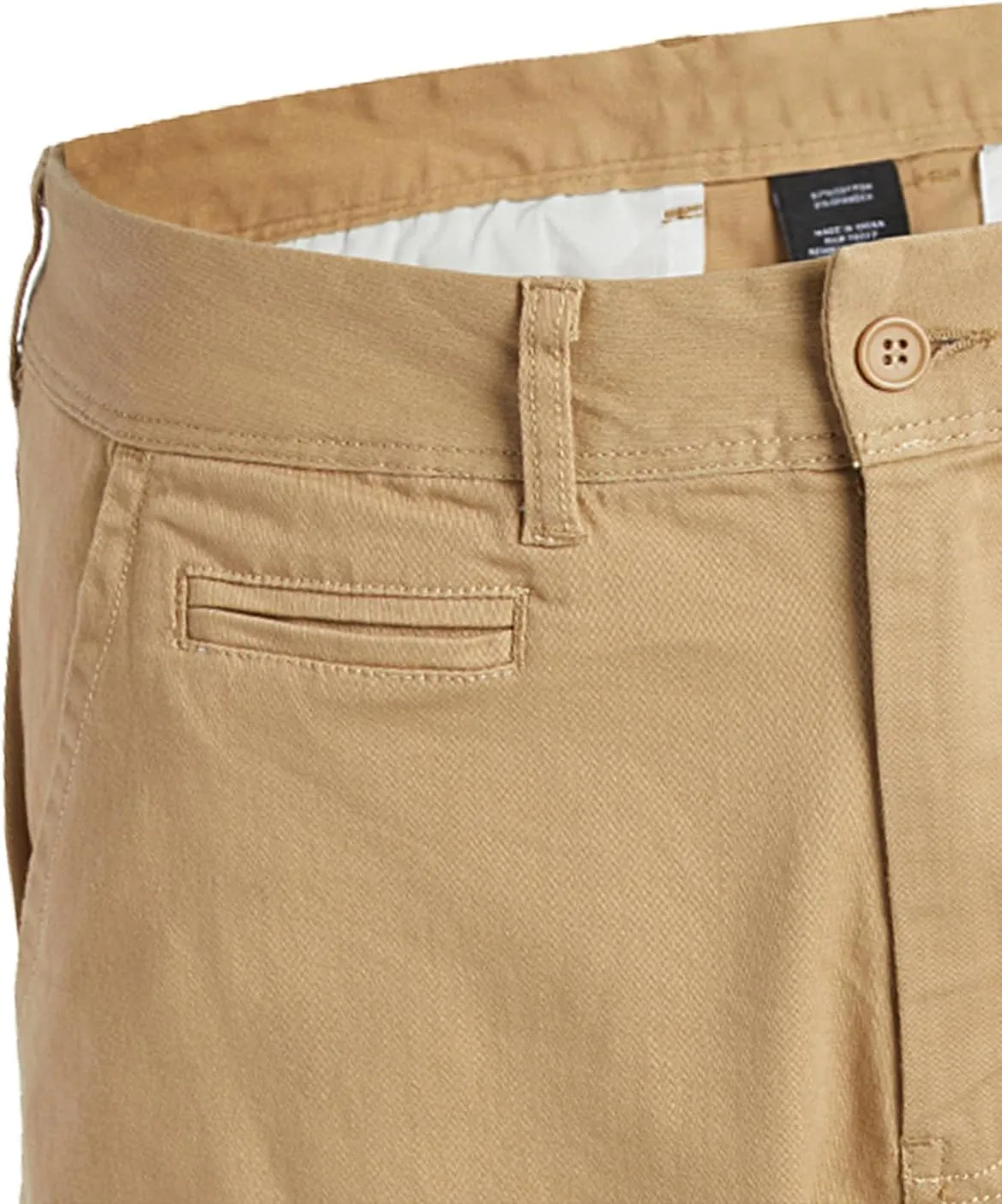 Men's Flat Front Stretch Twill Chino Shorts, Classic Cotton Blend Short with Multi Pocket 2-Pack