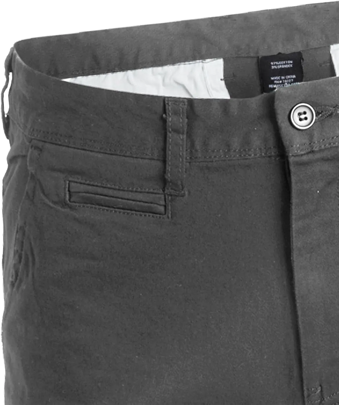 Men's Flat Front Stretch Twill Chino Shorts, Classic Cotton Blend Short with Multi Pocket 3-Pack