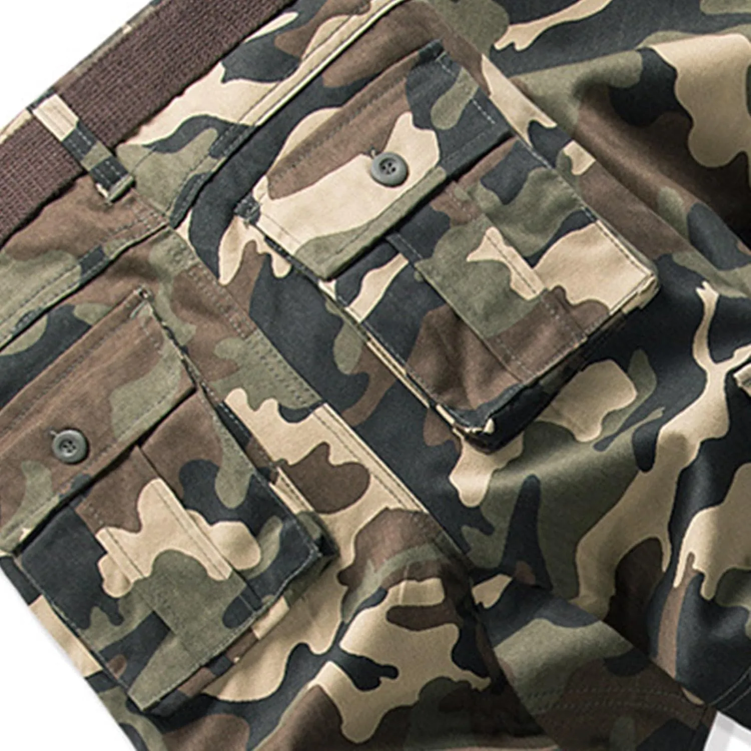 Men's Fleece Sweatpants Pants Men's Elastic Multi Pocket Pants Outdoor Straight Tube Quick Dry Cargo Hiking Pants