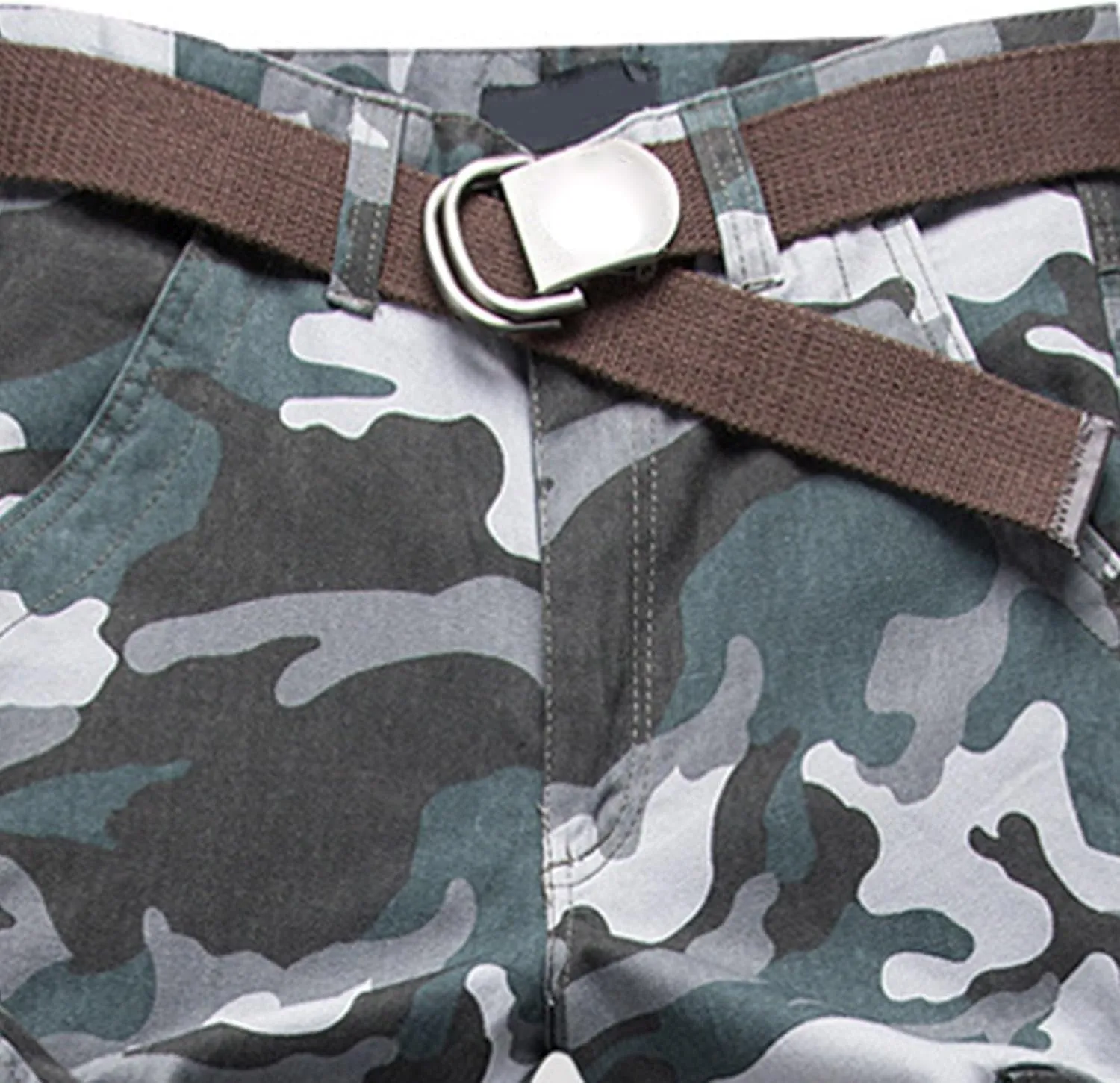 Men's Fleece Sweatpants Pants Men's Elastic Multi Pocket Pants Outdoor Straight Tube Quick Dry Cargo Hiking Pants