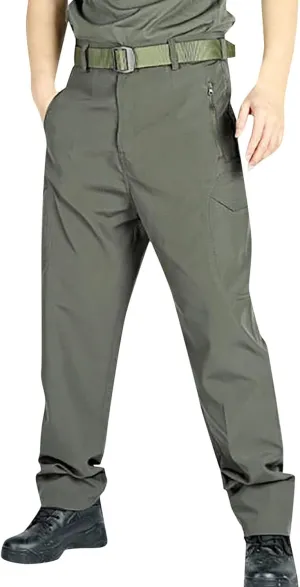 Mens Hiking Outdoor Recreation PantsCargo Pants for Men Drawstring Waist Trousers Fitted Training Pants Lightweight Athletic Hiking JoggersChino Pants Slim Fit