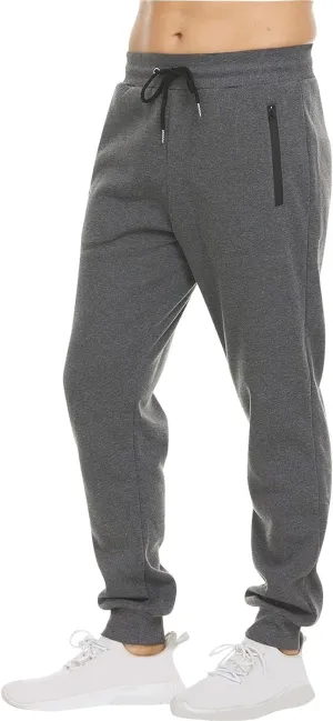 Mens Joggers Slim Fit Casual Elastic Sweatpants Athletic Sports Running Pants Activities Trousers with Zipper Pockets