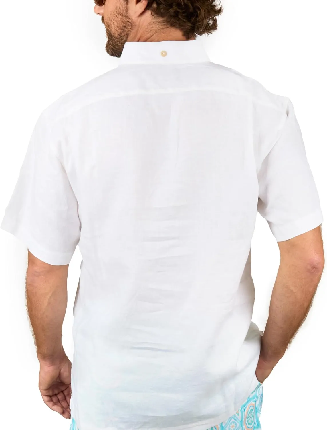 Men's Short Sleeve Button-Down Shirt, Printed Modern Hawaiian Shirt, Soft Rayon, Regular and Relaxed Fit