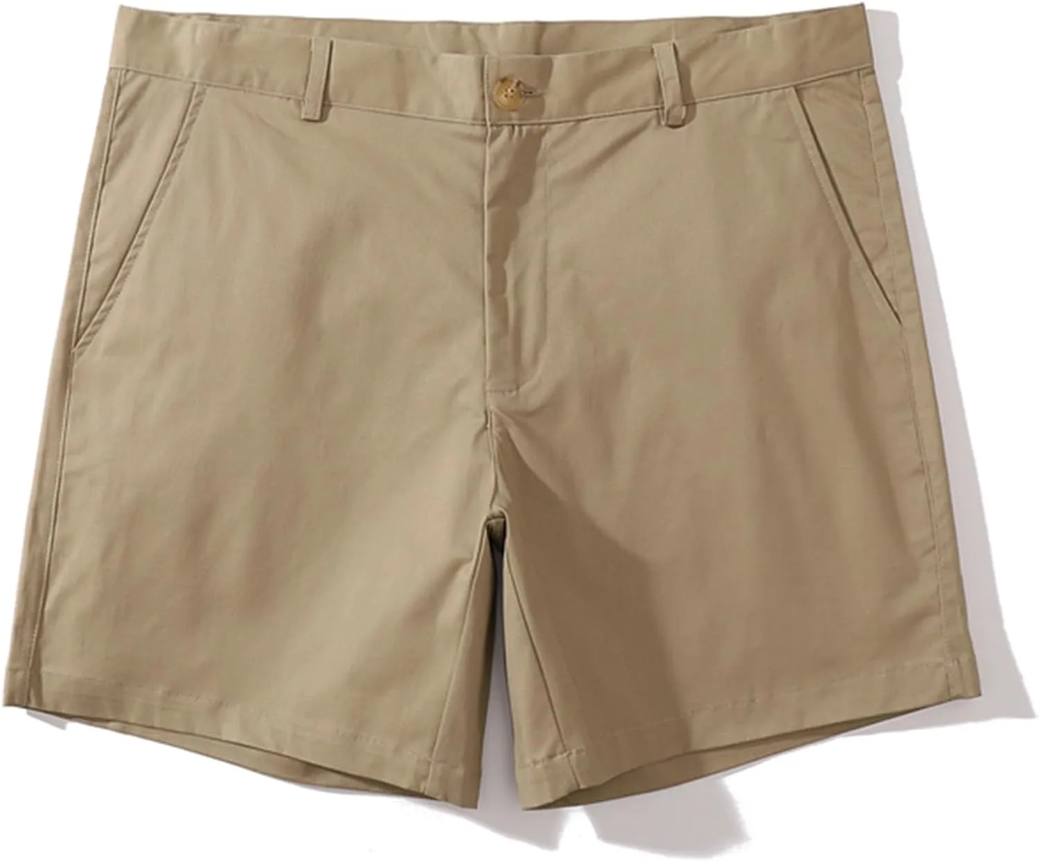 Mens Shorts 6 Inch Inseam Flat Front Summer Casual Stretch Slim fit Golf Chino Short