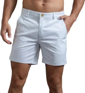 Mens Shorts 6 Inch Inseam Flat Front Summer Casual Stretch Slim fit Golf Chino Short