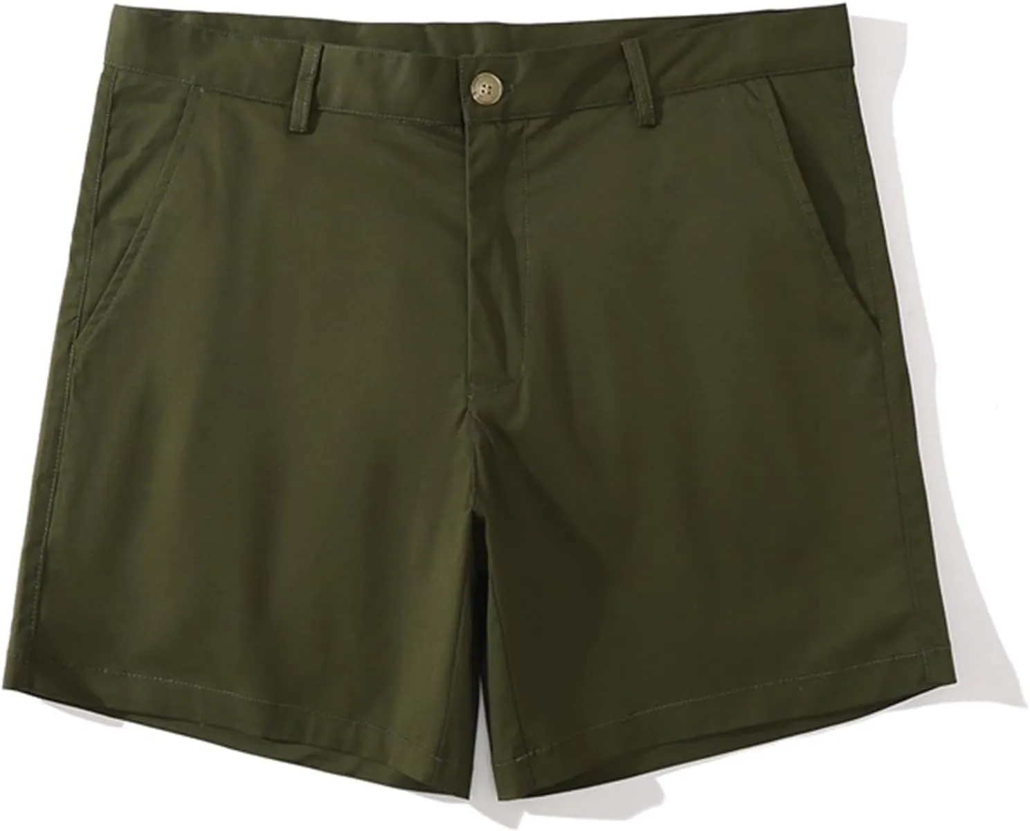Mens Shorts 6 Inch Inseam Flat Front Summer Casual Stretch Slim fit Golf Chino Short