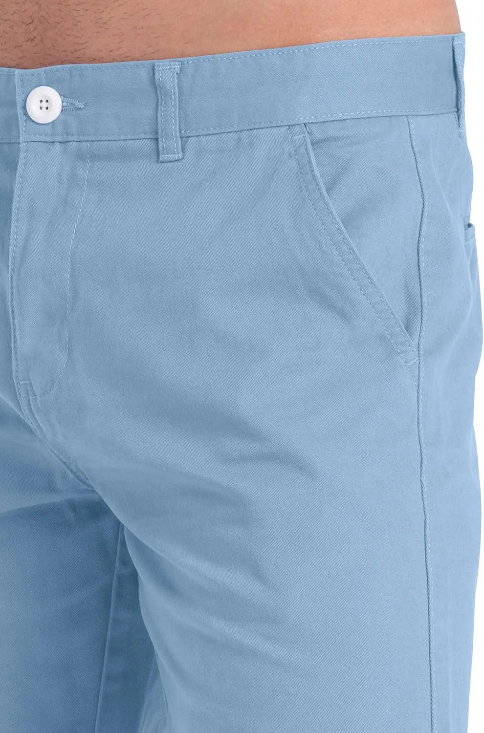 Mens Slim Fit Chino Short Perfect Classic Fit Flat-Front Summer Beach Twill Chino Golf Half Pants 30-40
