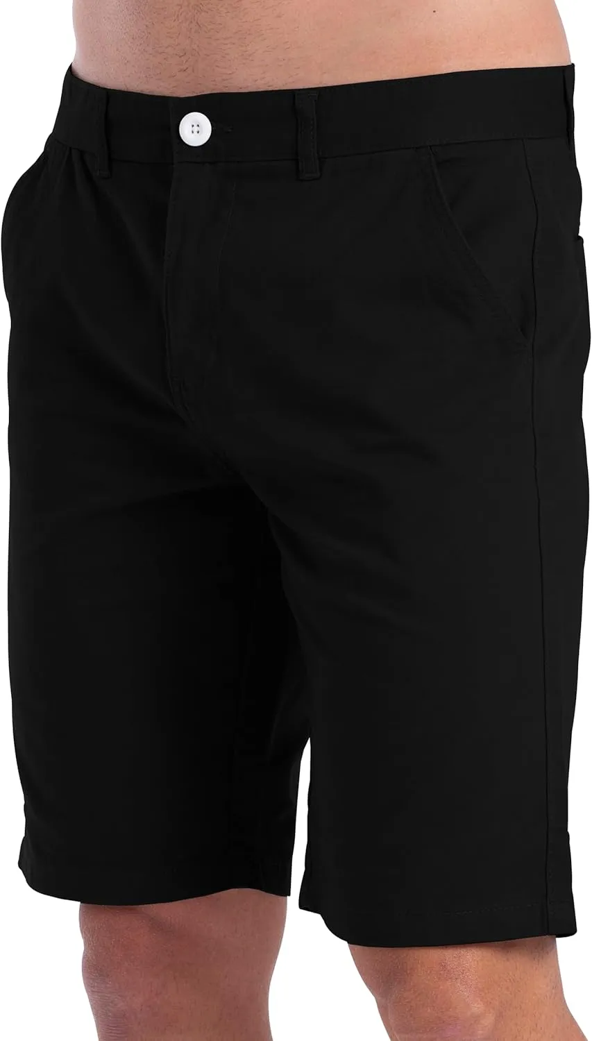 Mens Slim Fit Chino Short Perfect Classic Fit Flat-Front Summer Beach Twill Chino Golf Half Pants 30-40