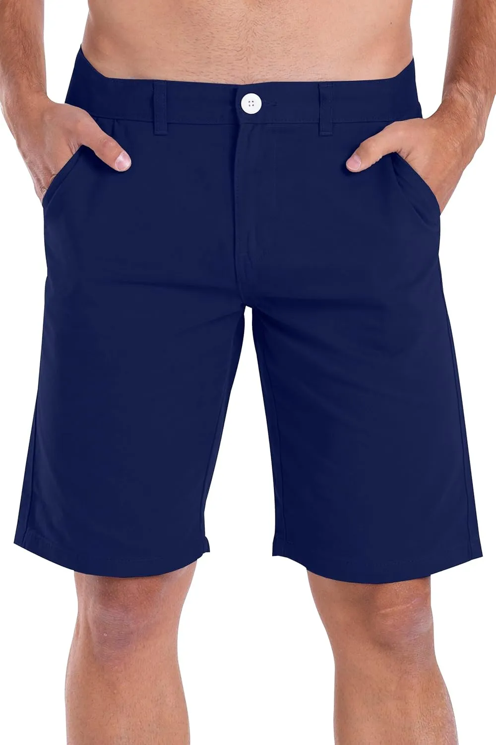 Mens Slim Fit Chino Short Perfect Classic Fit Flat-Front Summer Beach Twill Chino Golf Half Pants 30-40
