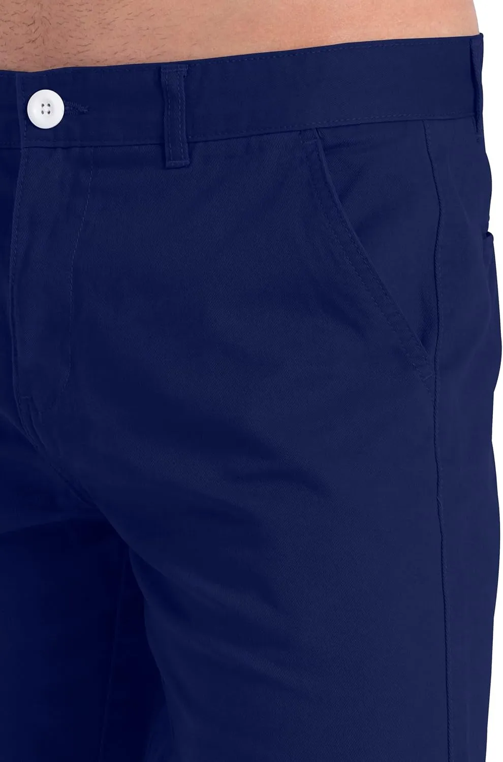 Mens Slim Fit Chino Short Perfect Classic Fit Flat-Front Summer Beach Twill Chino Golf Half Pants 30-40